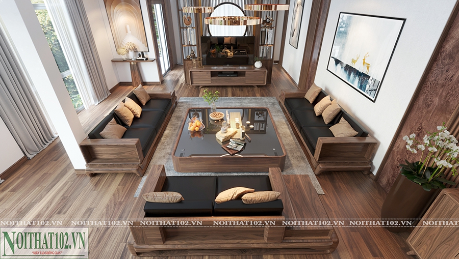 bộ bàn ghế gỗ óc chó