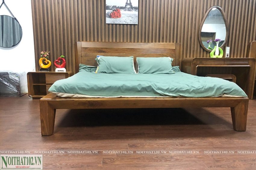 giuong go oc cho kieu nhat japandi